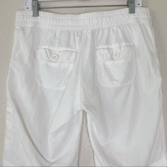 Old Navy Maternity 100% Linen White Summer Shorts, Size 4 - Picture 6 of 11